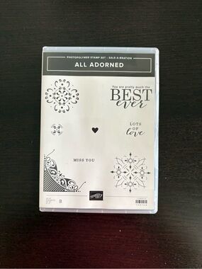 Stampin' Up! All Adorned Photopolymer Stamp Set — Black & White